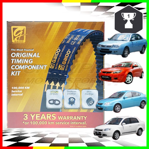 GAIDO Timing Belt Kit Set Proton Waja Campro Gen2 Persona Exora Satria Neo Saga BLM Shopee
