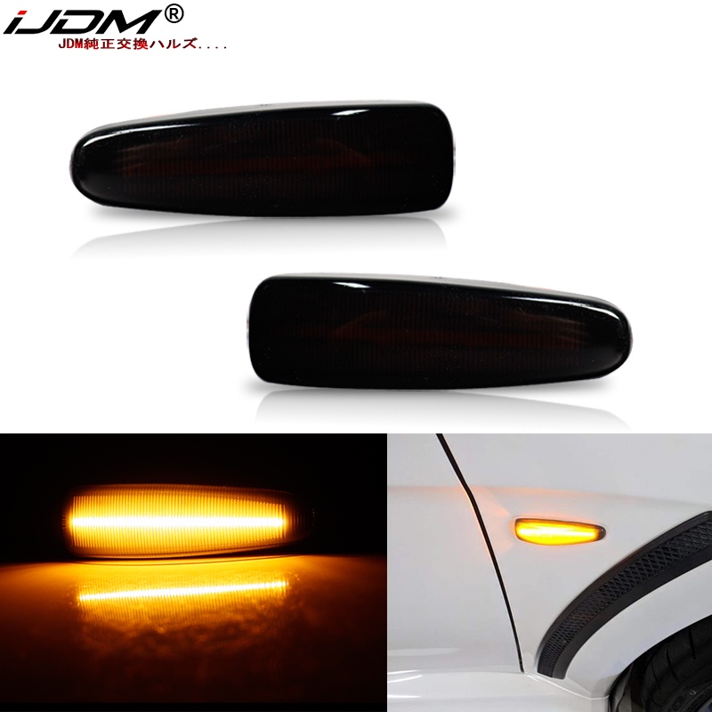 iJDM Car Amber Yellow Sequential led Side Marker Light For Mitsubishi ...