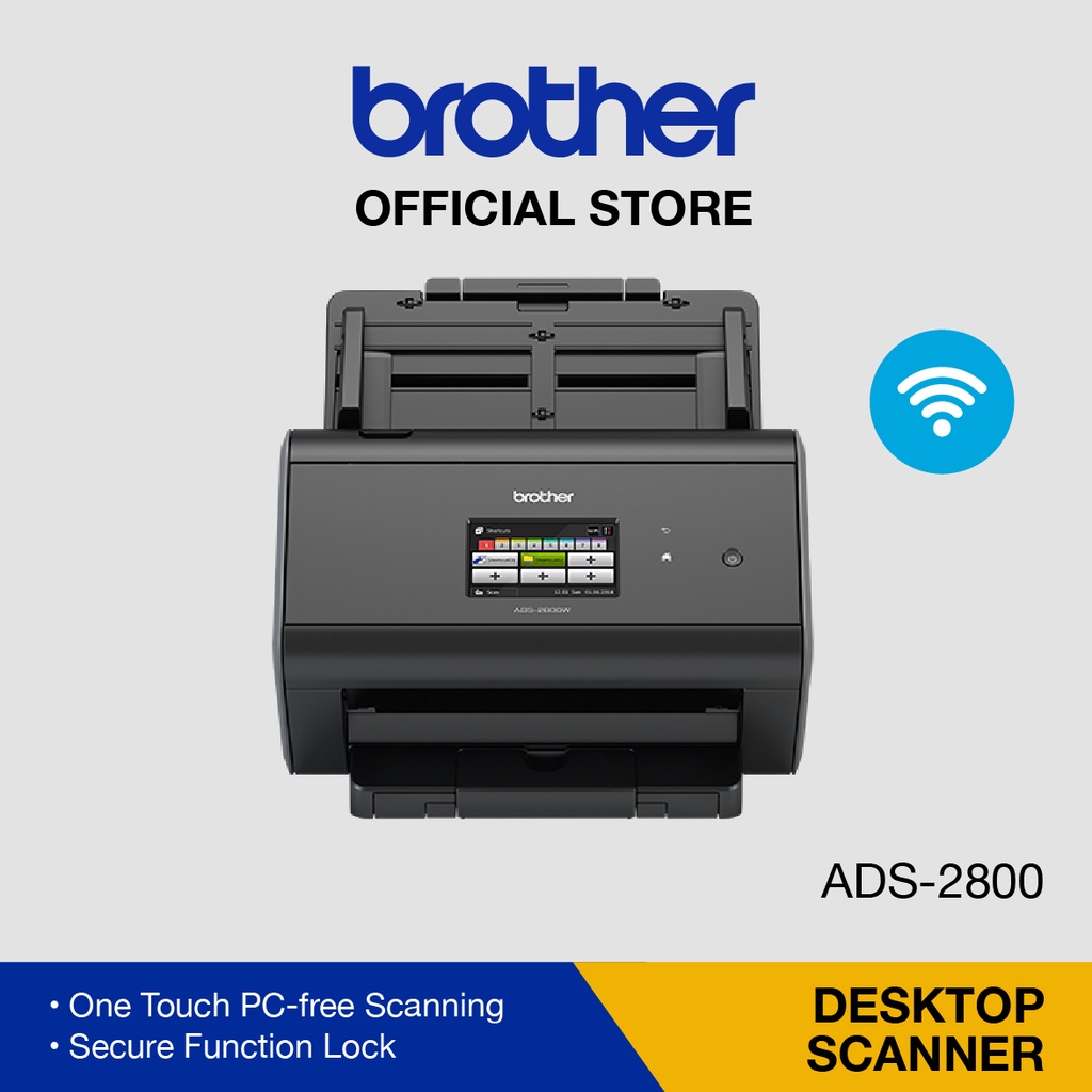 Brother ADS2800W Highspeed Wireless Desktop Scanner Duplex A4