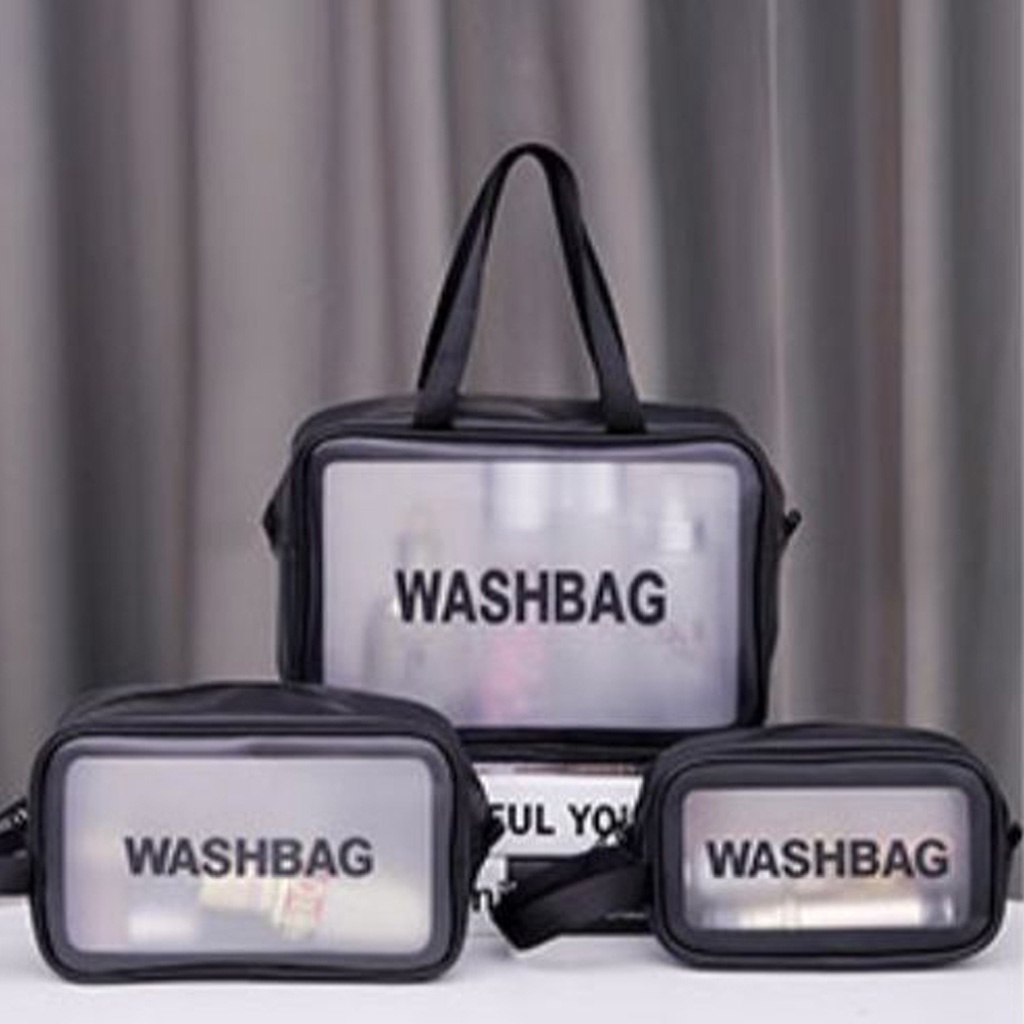 《Mega Deal》Waterproof TPU Cosmetic Bag Makeup bag Transparent Storage ...