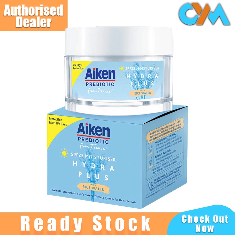Aiken Prebiotic Hydra Plus SPF25 Moisturiser 40g Krim Pelembap Siang Skin Natural Defence System