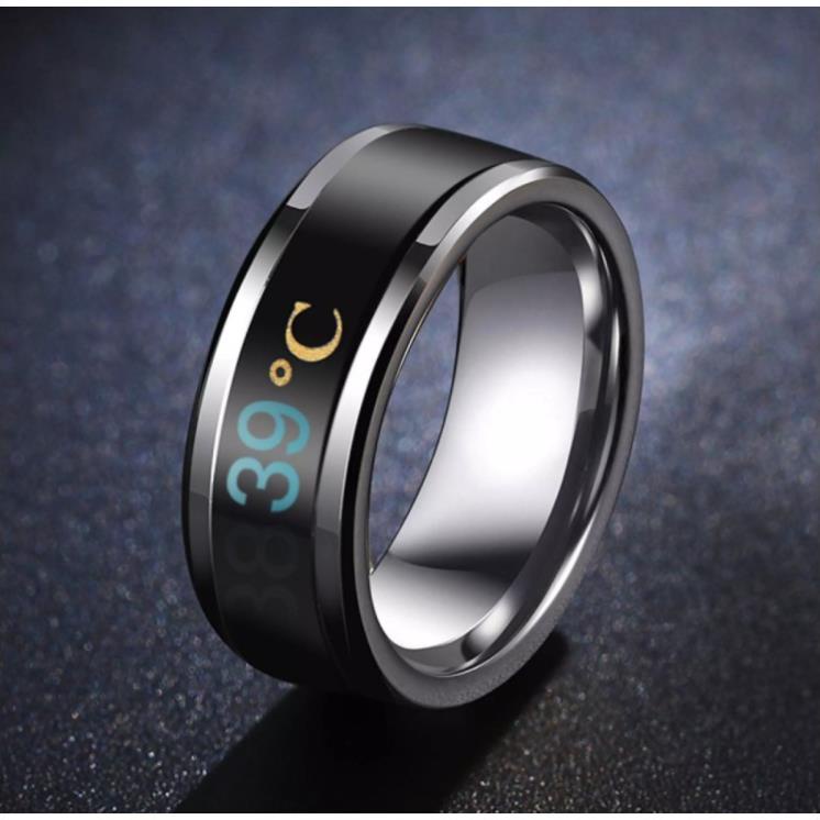 Smart Temperature Thermometer Ring, Beautiful Men'S Ring Titanium