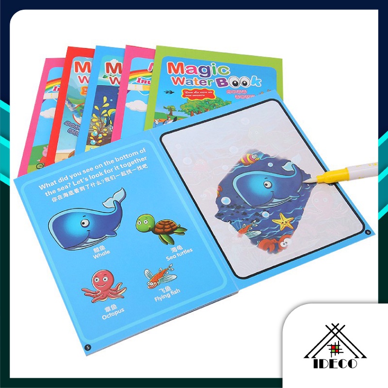 iDECO Kid Magic Water Reusable Coloring Book Kindergarten Education ...