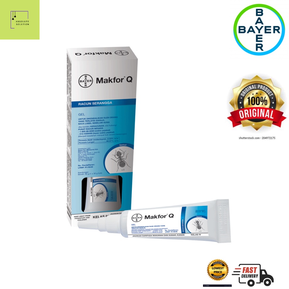 Bayer Makfor Q Ant Gel Bait/ Ubat Gel Semut 30GM | Shopee Malaysia
