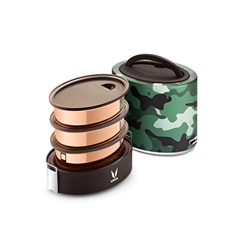Vaya Tyffyn Copper Finished Stainless Steel Lunch Box without