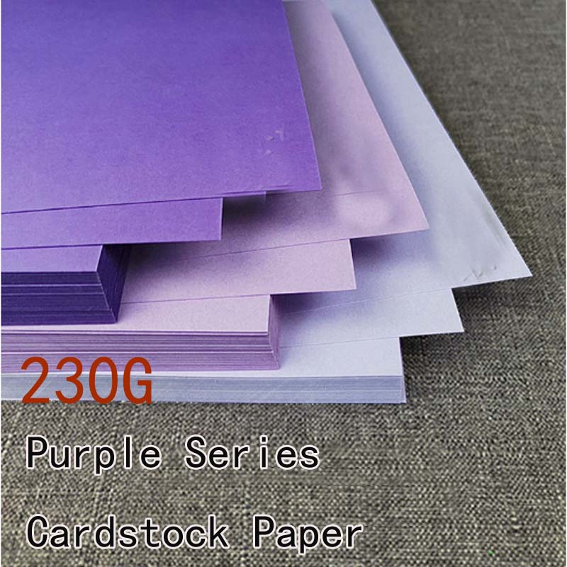 230g Purple series Card Paper thick Stationary Cardboard Craft Kid DIY