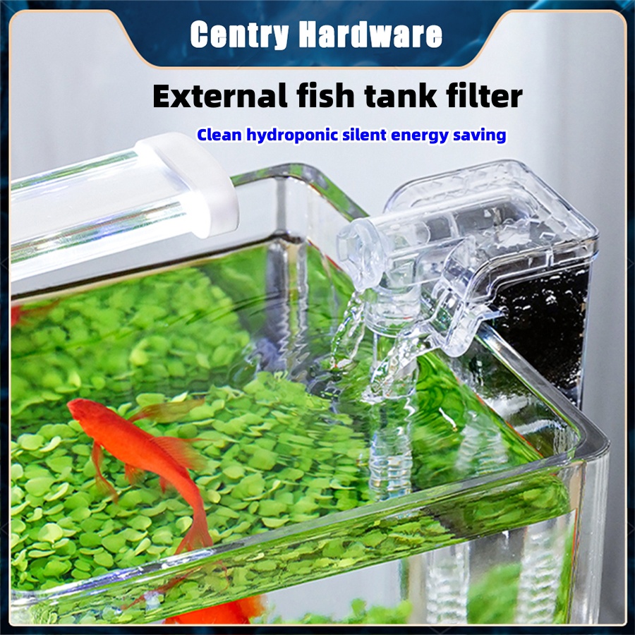 Aquarium Hang On Filter Waterfall Suspension Oxygen Pump Submersible Hanging Wall Mounted Fish