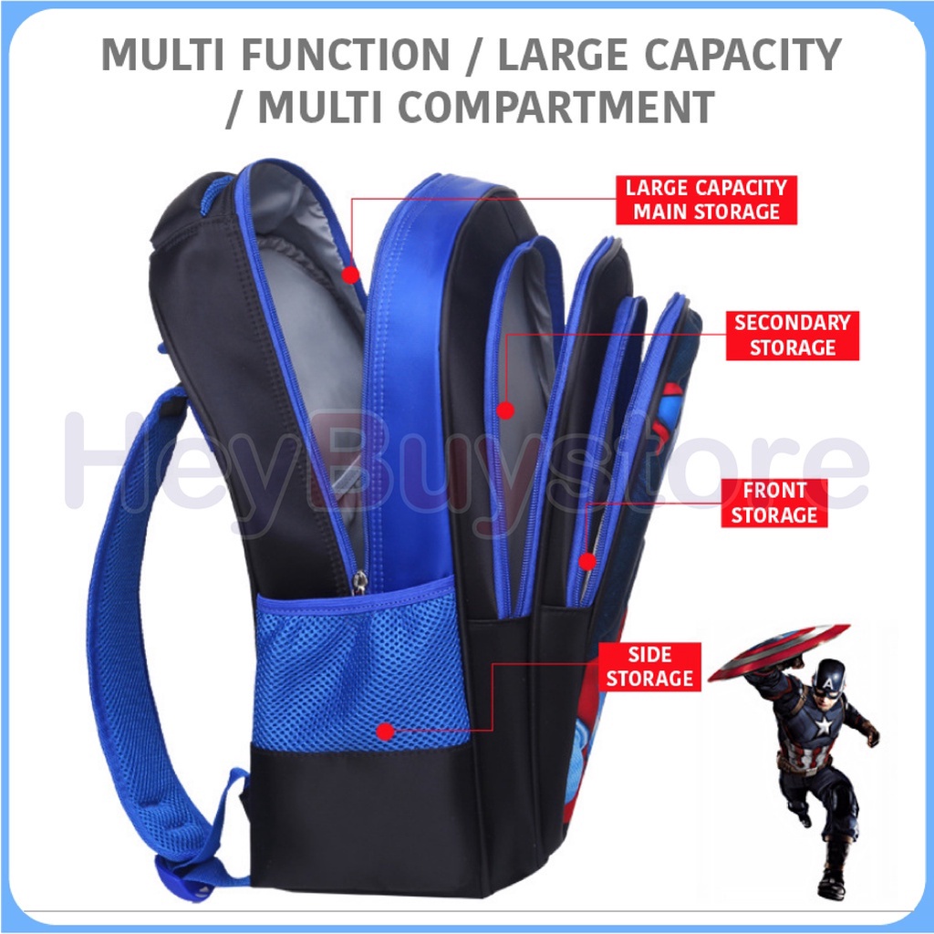 42cm Big Size 3D School Backpack School Bag Beg Sekolah Beg Sekolah ...