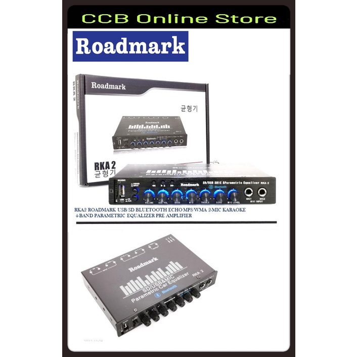 Roadmark RKA2 4Band Parametric Equalizer with Bluetooth / Usb Port / SD