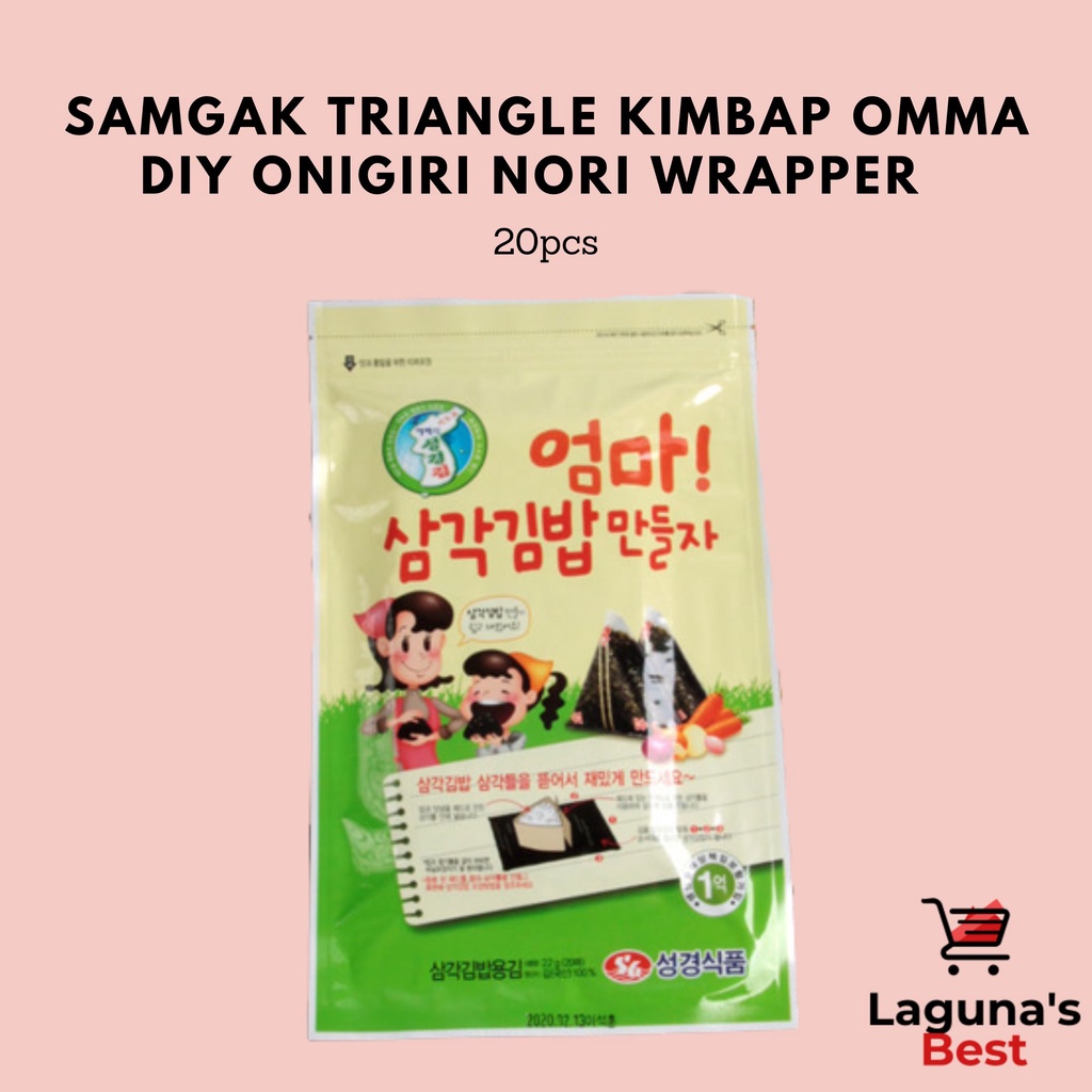 Samgak Triangle Kimbap Omma DIY Onigiri Nori Wrapper 20pcs Shopee