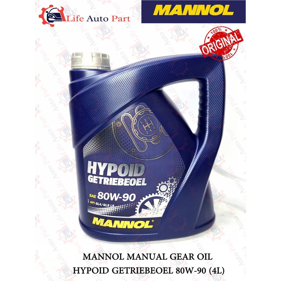 Mannol Manual Gear Oil HYPOID GETRIEBEOEL SAE 80W90 (4 Liter) (a