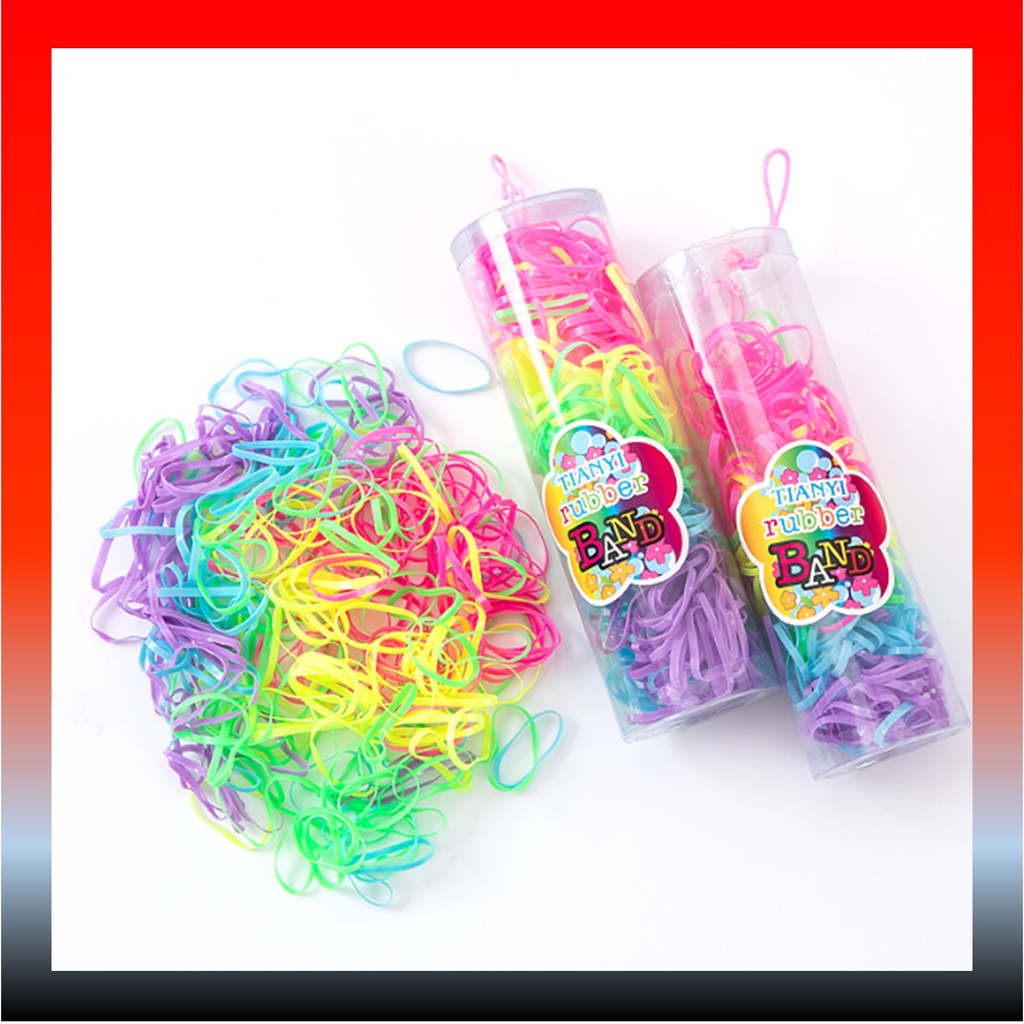 Getah Rambut Budak Rubber Hairband Colorful Pengikat Rambut RubberBand ...