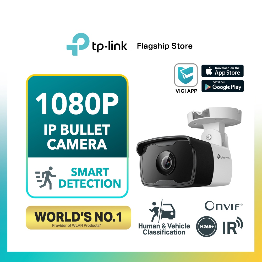 TP-Link 2MP AI CCTV VIGI C320I Full-HD Outdoor IR Bullet Wired IP ...