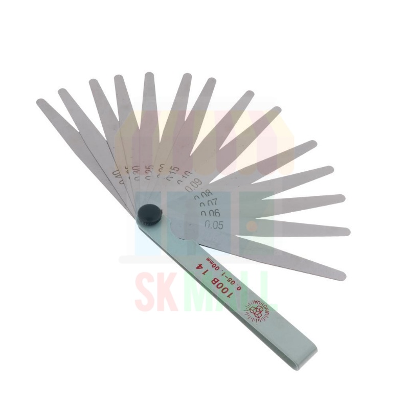 Metric Feeler Gauge Thickness 32 17 16 14 Blades L Shape Polished Steel