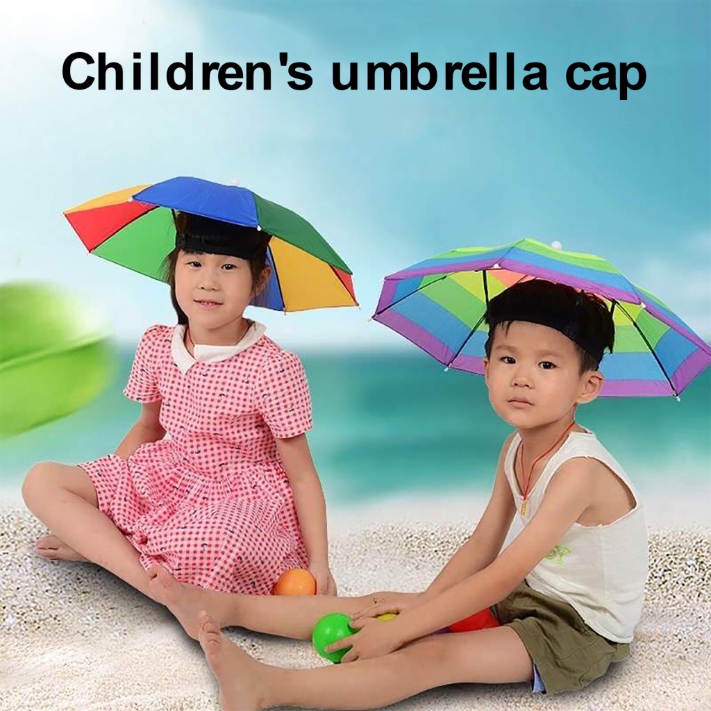 Sun Shade Rain Umbrella Outdoor Pesca Hat Foldable Camping Hats