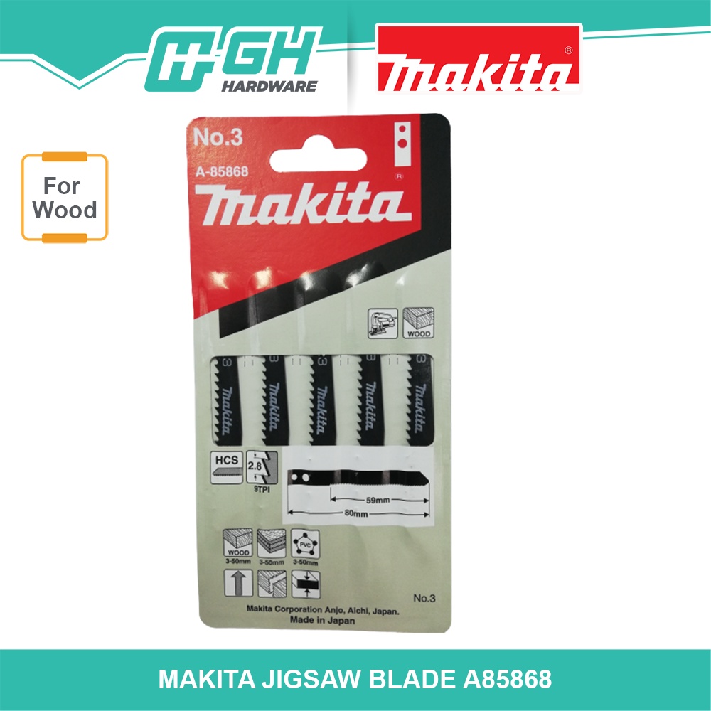 [ GH HARDWARE ] MAKITA A85868 Jigsaw Blade No. 3 For Wood ( A 85868 ...