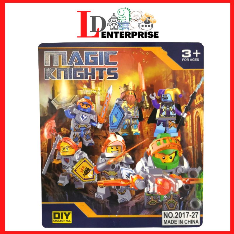 LD 6pcs set Ninjago Magic Knight Building Blocks Ninja Bricks Toy