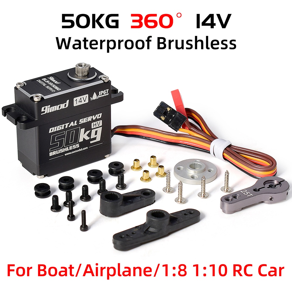 9imod Waterproof Brushless Coreless Servo 50kg 45kg 35kg 25kg 180 Degree Aluminum Digital Metal 2090