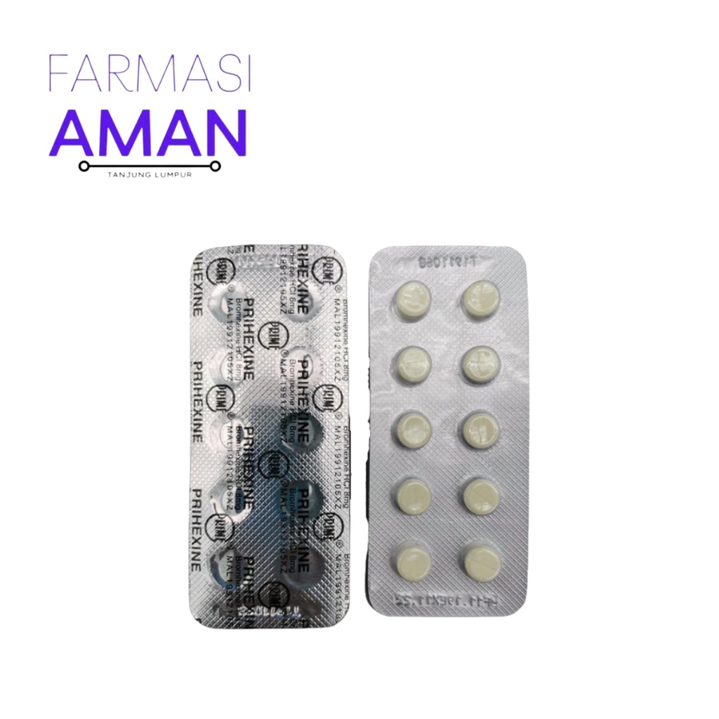 Prime Prihexine Tablets 8mg 1 Strip (Untuk Cair Kahak) | Shopee Malaysia