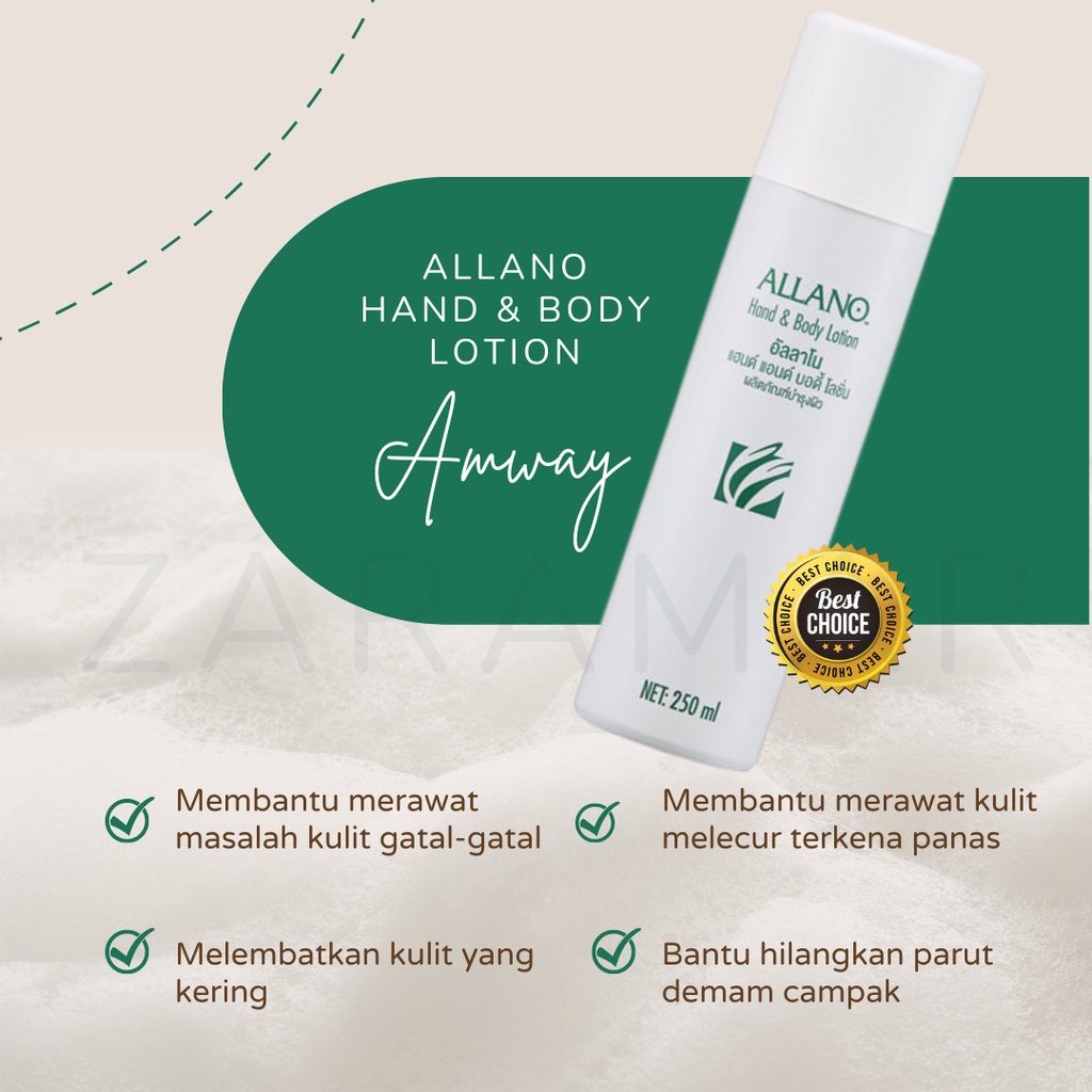 ALLANO Hand & Body Lotion Krim Ubat Gatal Terbaik Ekzema (Eczema) dan