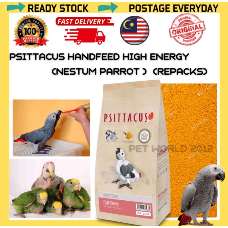 Psittacus (High Energy) Hand Feeding For Baby Birds (Repacks) | Shopee ...