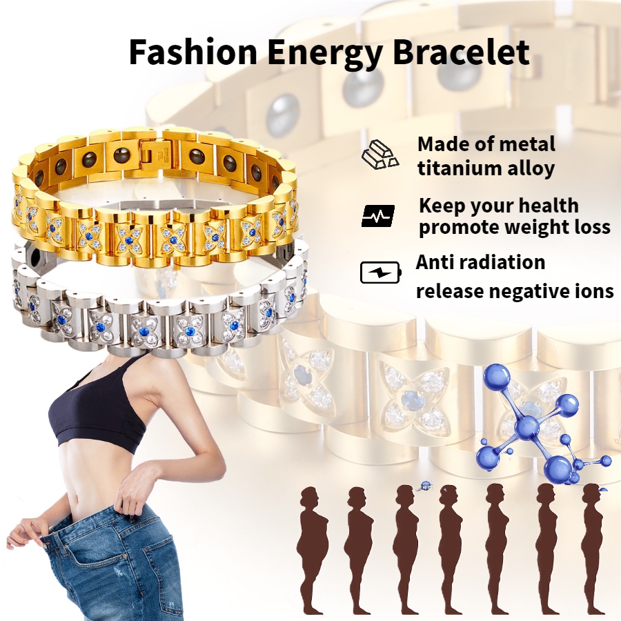 Lose Weight Stainless Steel Cross Bracelet Titanium Steel Bio