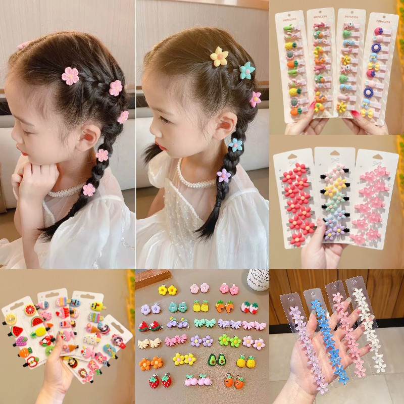 10pcs Set Hair Clips for Kids Korean Fashion Cute Cartoon Small Fresh ...