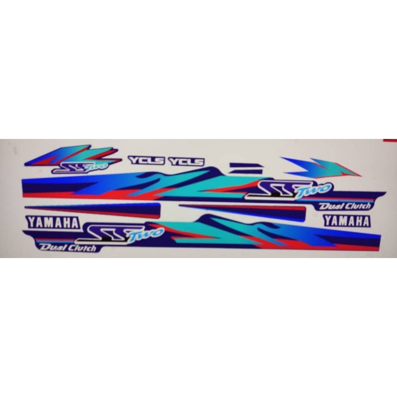 Yamaha SS Two DVM Blue Design Double S YCLS Body Sticker Stripe Dual ...