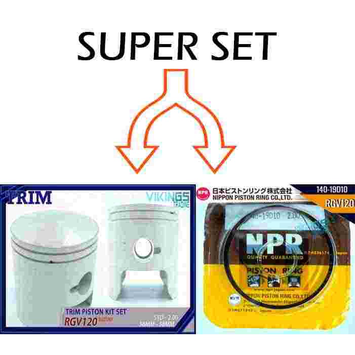 SUPER SET RGV 120 RGV120 TRIM PISTON + NPR RING | Shopee Malaysia
