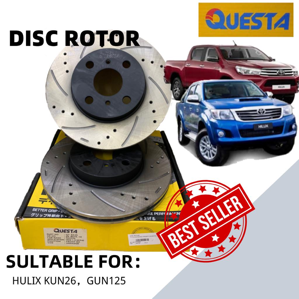 QUESTA BRAKE DISC ROTOR (SPORT) TOYOTA HILUX KUN26, GUN125 [FRONT ...