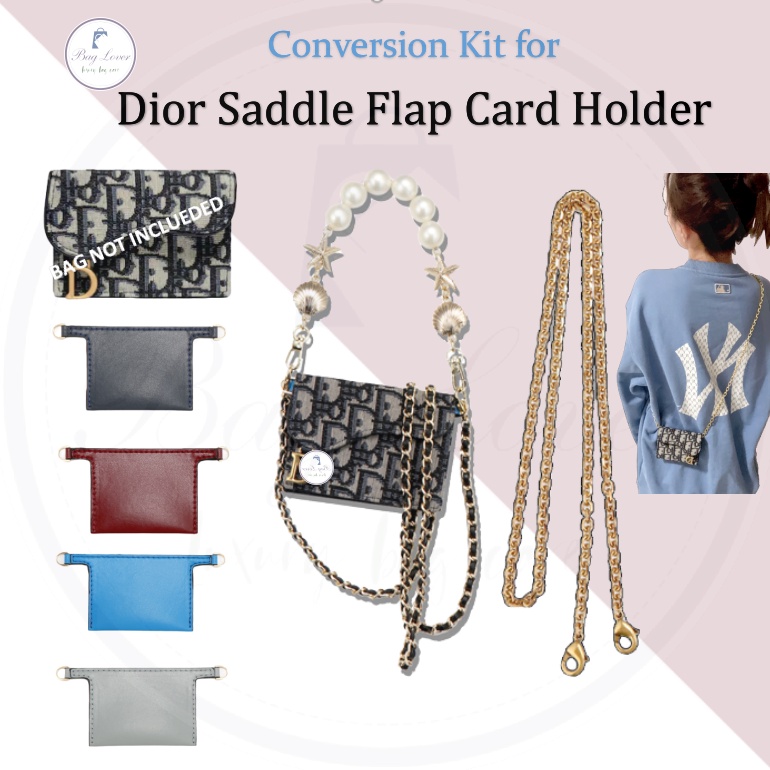 Conversion Kit Chain+Insert convert Saddle Flap Card Holder to A Crossbody  Purse