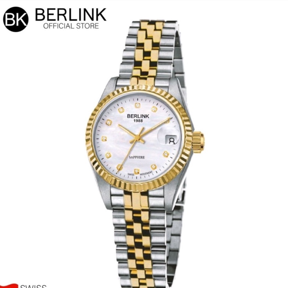 BERLINK SWISS Sapphire Water Resist Ladies Watch 1001 L04 Shopee Malaysia