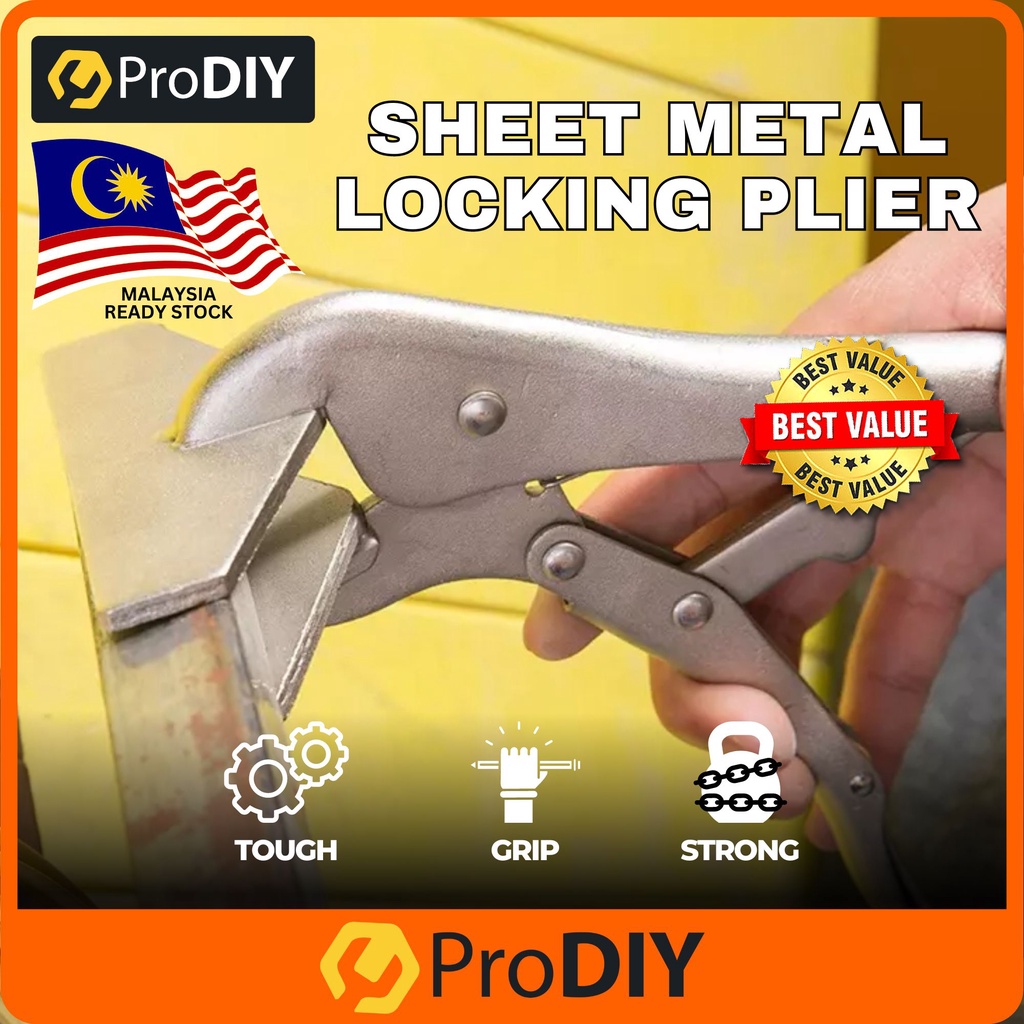 Sheet Metal Type Locking Plier Heavy Duty Clipper Multifunction Grip