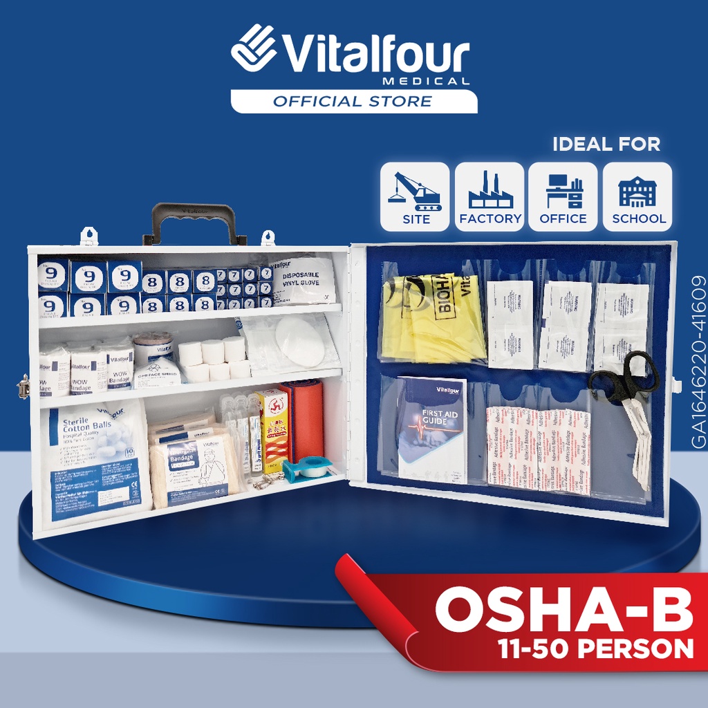 VitalFour OSHA Workplace First Aid Kit By DOSH (BOX A,B,C) | Shopee ...