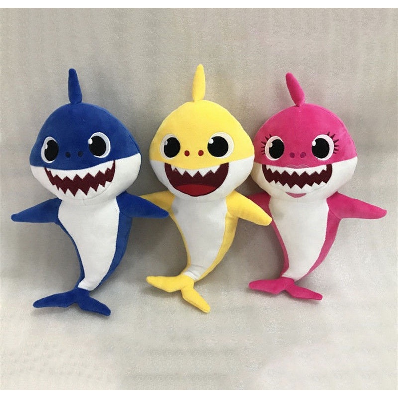 Cartoon PinkFong Plush Toys Fox Toy Sharks Dolls Children Baby Animal ...