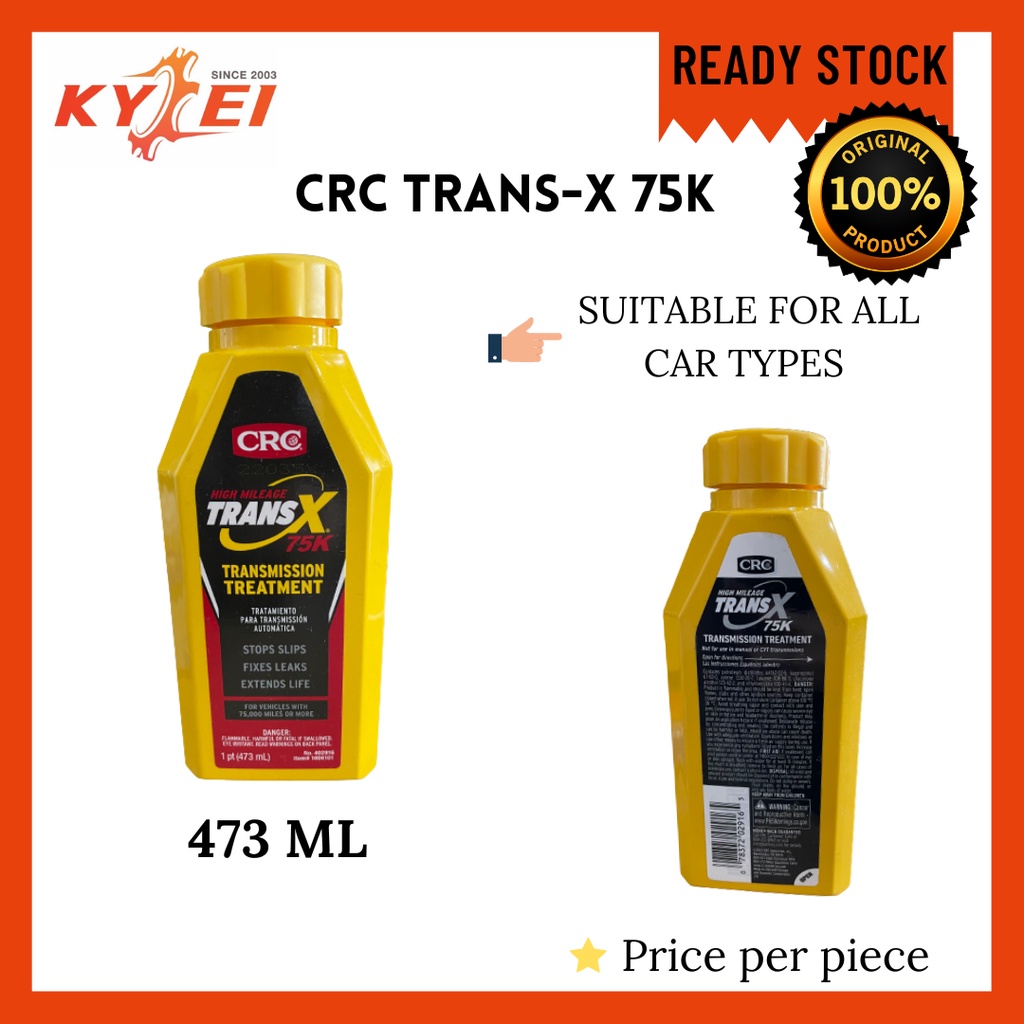 K&W CRC TRANSX 75K TRANSMISSION TREATMENT HIGH MILEAGE STOP SLIP