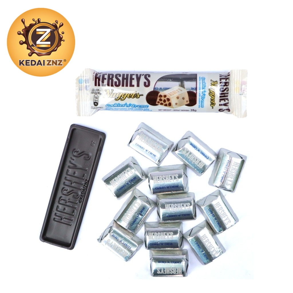 Chocolate HERSHEY'S Nuggets Cookies 'n' Creme 1 Piece Coklat Shopee
