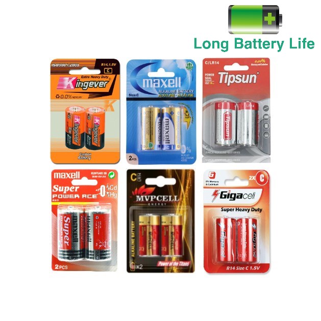 C sizes Heavy Duty Battery Bateri Batteries C size - Bateri Lampu Suluh