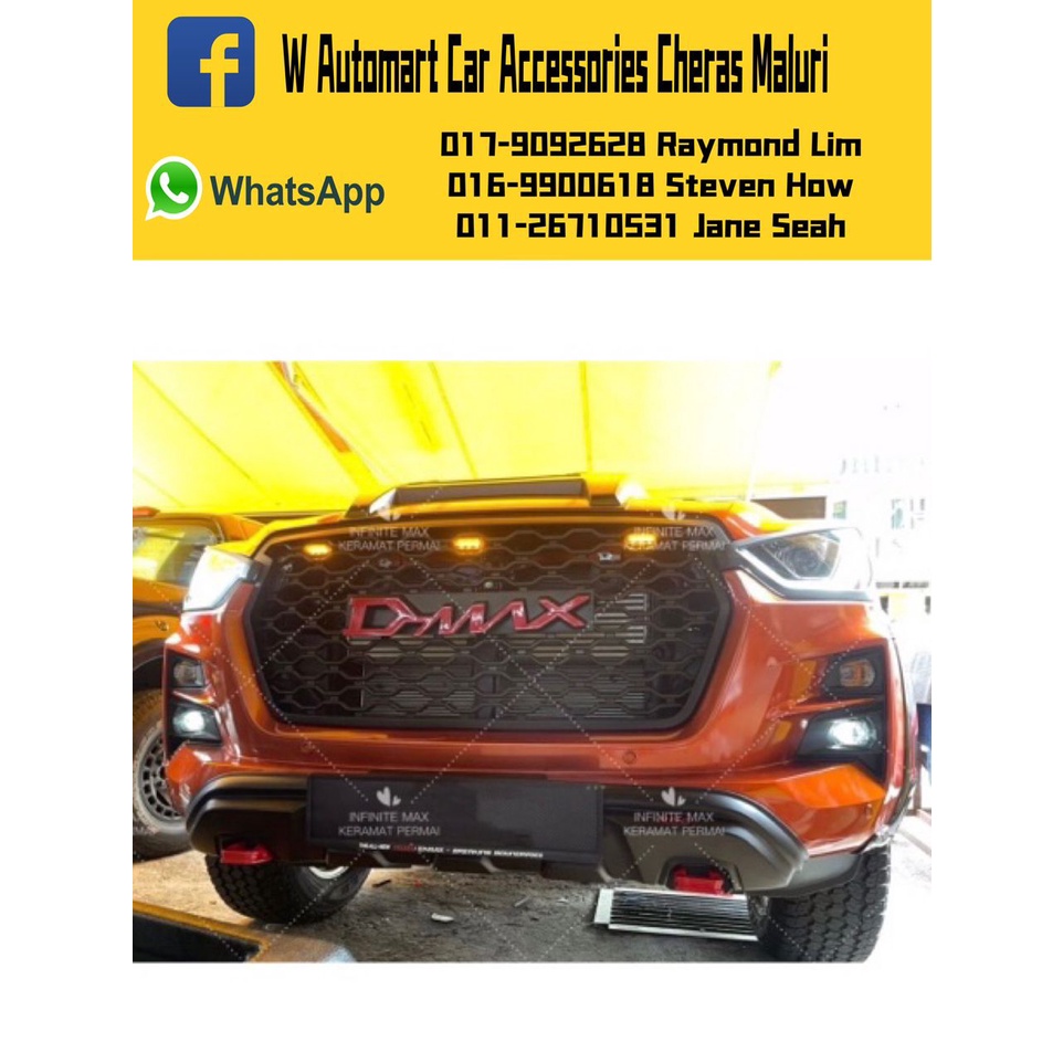 READY STOCK Isuzu Dmax Dmax 2021 2022 Front Bumper Lower Garnish Bumper Guard Shopee Malaysia