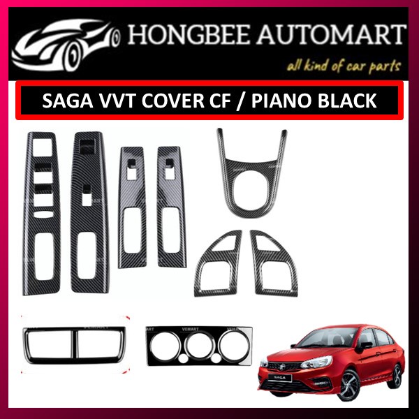 SAGA VVT 2016-2022 INTERIOR COVER CARBON FIBER /PIANO BLACK AIRCOND ...