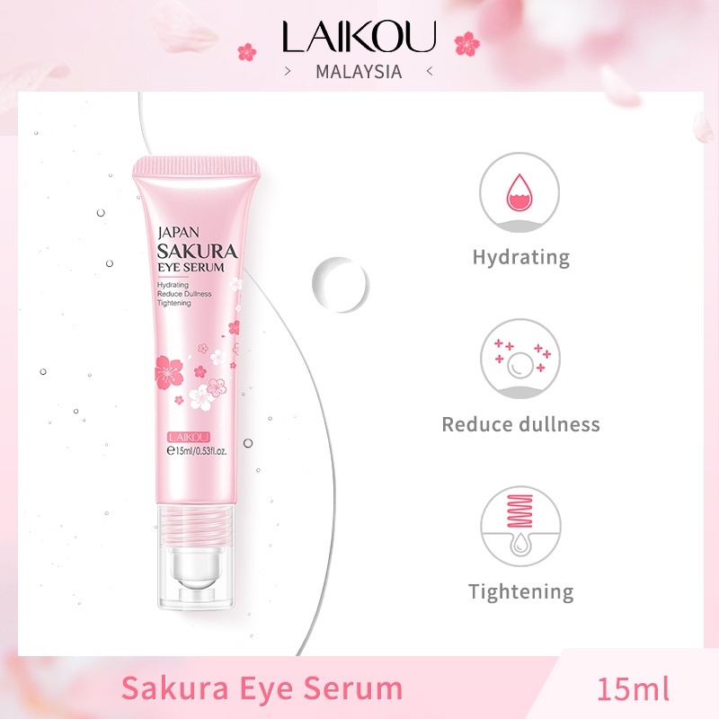 LAIKOU Japan Sakura Eye Serum Remove Eye Bag Essence AntiPuffiness