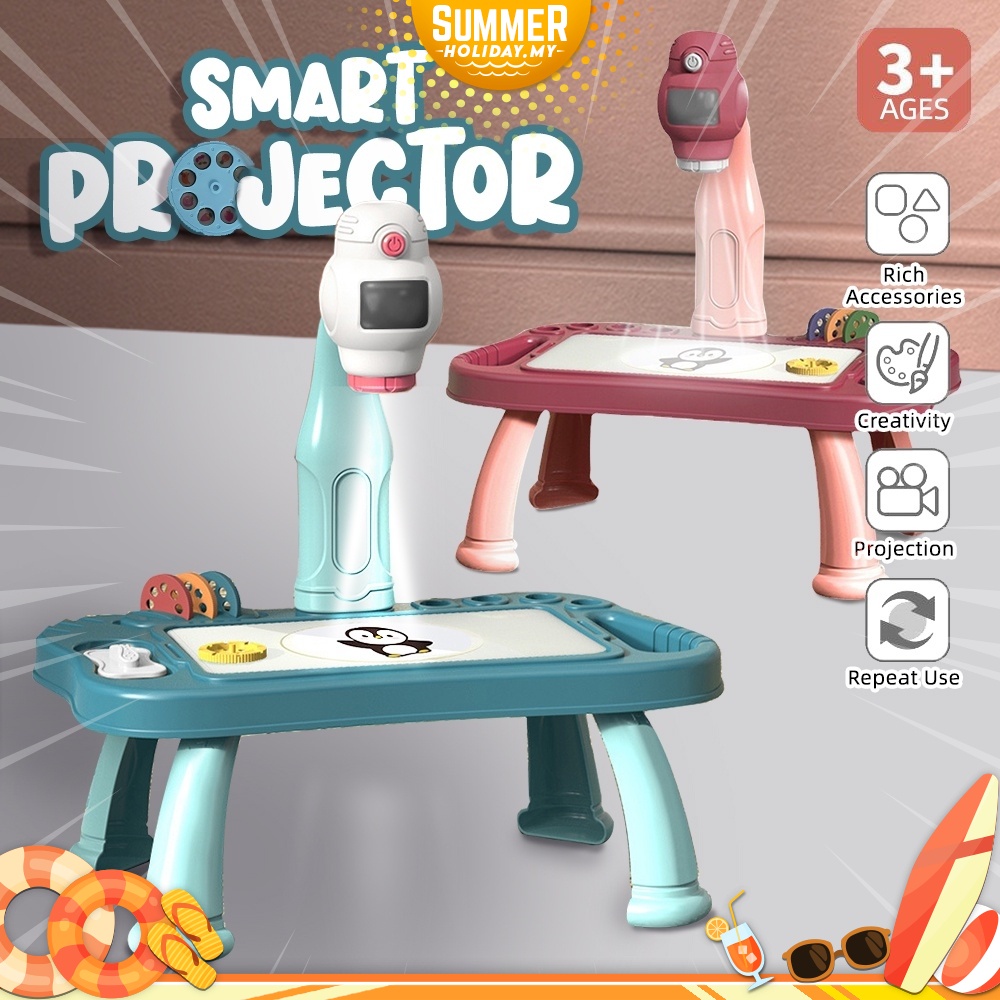 Smart Projector Desk Projection Kids Tracing Drawing Toy Board Table ...