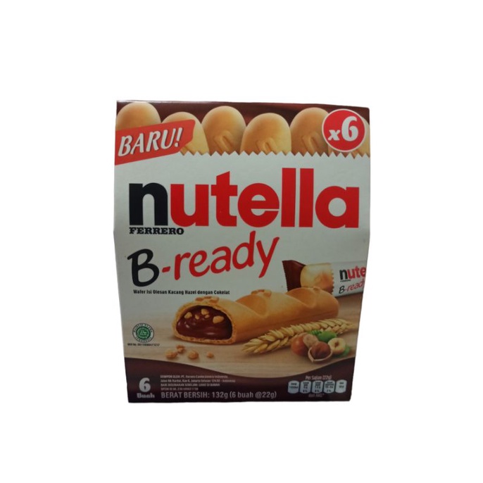 Nutella B-ready Wafer Hazelnut Chocolate 1 Box Contains 6 Pcs | Shopee ...