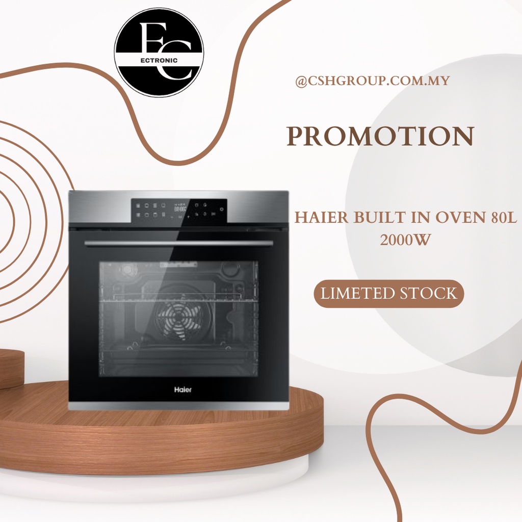 HOXT10B HAIER BUILT IN OVEN 80L 2000W Shopee Malaysia