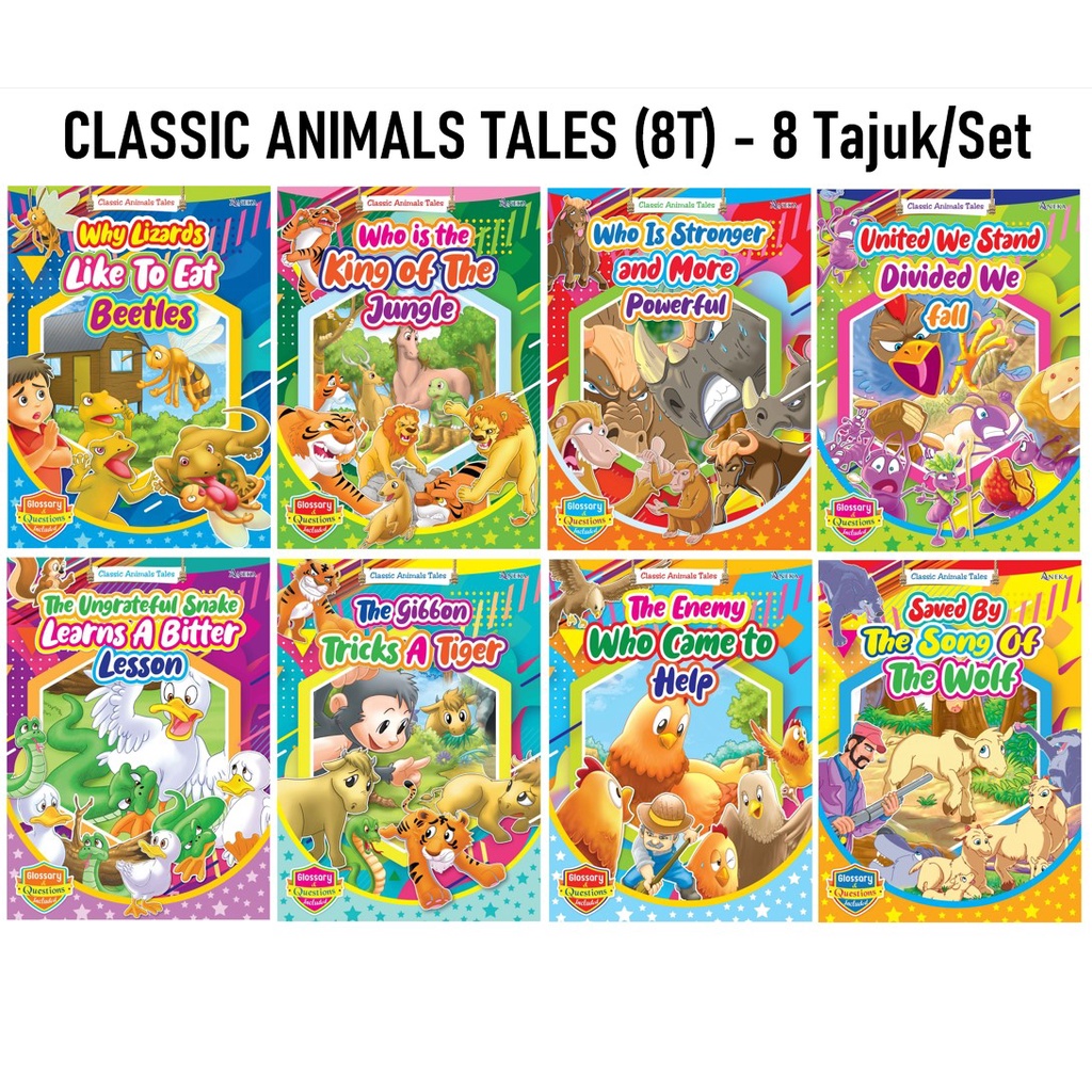 CLASSIC ANIMALS TALES (8T) - 8 TILTES/Set | Shopee Malaysia
