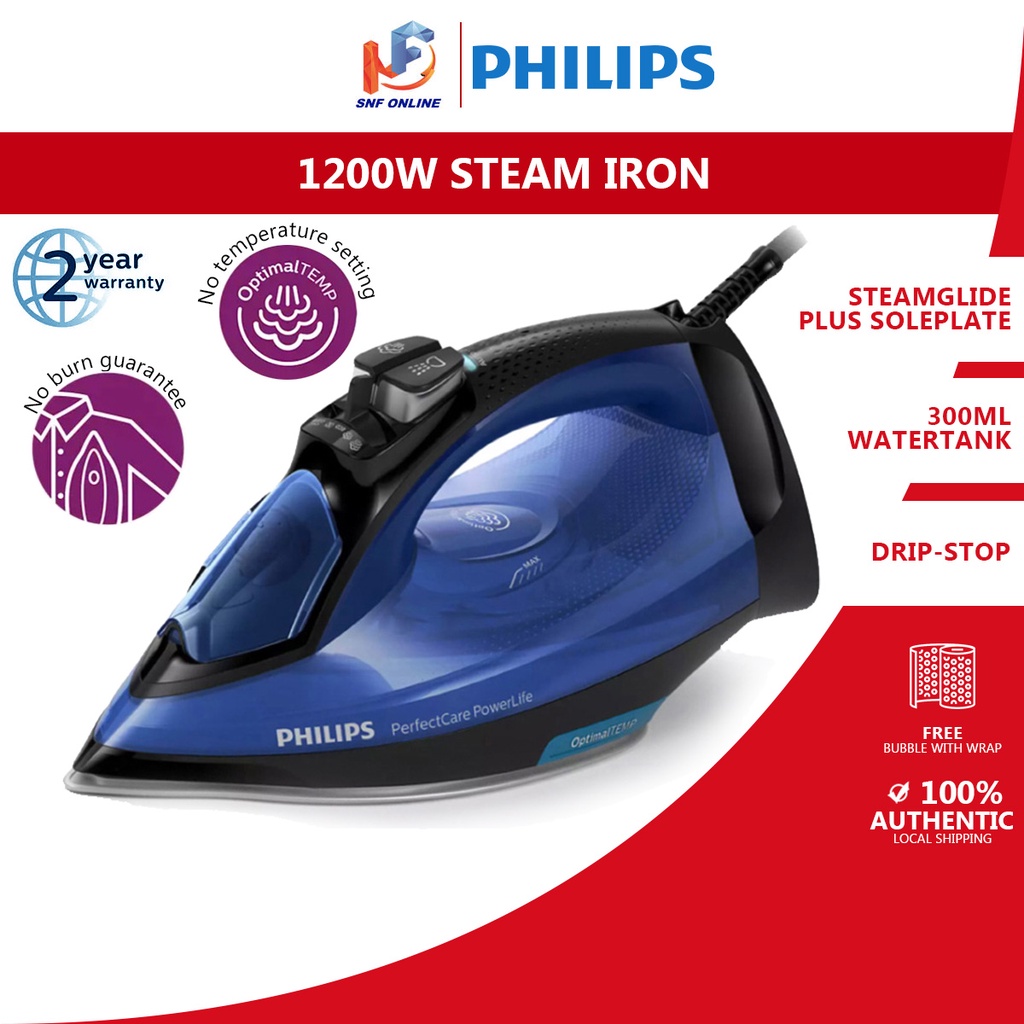 Philips PerfectCare Steam In Iron Blue GC3920/24