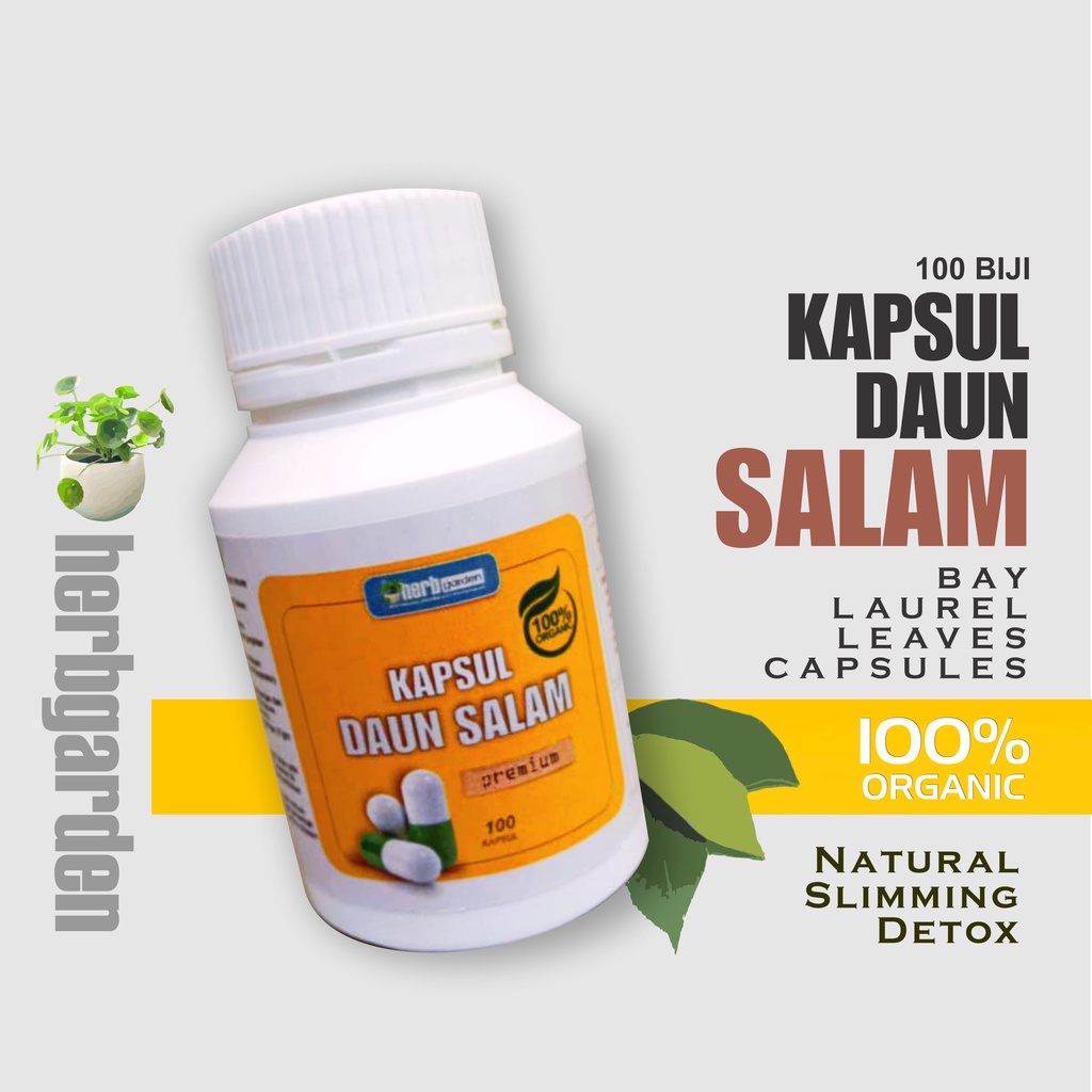 HG KAPSUL DAUN SALAM 100 ORGANIC [ BAY LEAVES CAPSULES ] 100 BIJI