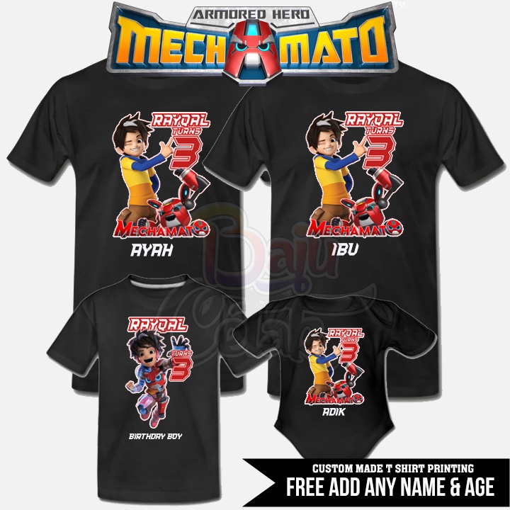 [Kids] Tshirt MECHAMATO Birthday Boy Shirt Gift Family Clothing Mother
