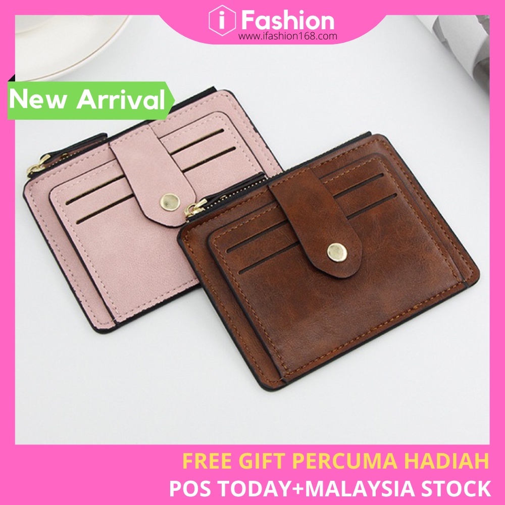 iFASHION 1466 Purse Soft Leather Mini Women's Card Holder Credit ID ...