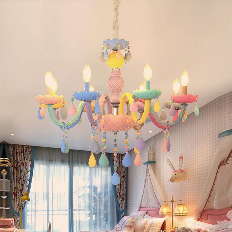 Children'S Room Chandelier Bedroom Lamp Princess Room Girl Cartoon ...